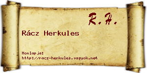 Rácz Herkules névjegykártya