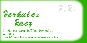 herkules racz business card